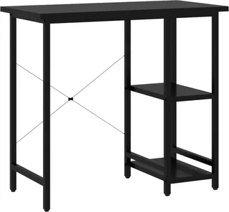 vidaXL Vidaxl - Escritorio Para Ordenador De Mdf Y Metal Negro 80x40x72 Cm