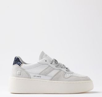 D.A.T.E. court platform vintage calf white-blue