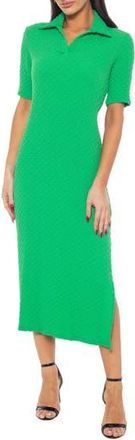 Tash And Sophie Textured Knit A-Line Dress in Green at Nordstrom Rack, Size X-Small