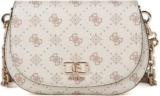 Guess Tassen, Dames, Beige, ONE Size, Emelie Logo Flap Schoudertas