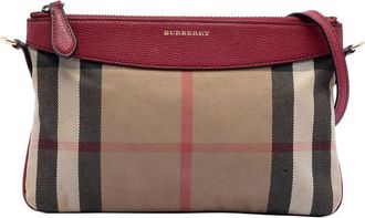 Burberry Pre-owned Burberry House Check Canvas Derby Peyton Crossbody FOSOALB5SIB