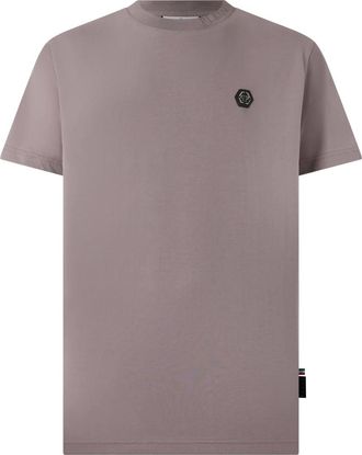 Philipp Plein Camiseta Cuello Redondo Manga Corta Logo - Tops - Hombre - Beige - 2XL