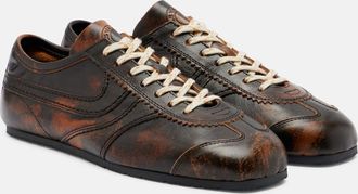 Dries Van Noten Distressed leather sneakers