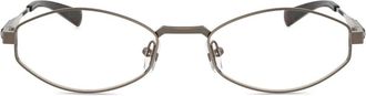 Michael Kors oval-frame sunglasses - men - Metal - 56 - Green