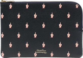 Undercover printed clutch bag - men - Polyurethane - OS - Blue