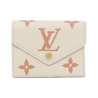Louis Vuitton Cream Leather Wallet (Tri-Fold) (Pre-Owned)