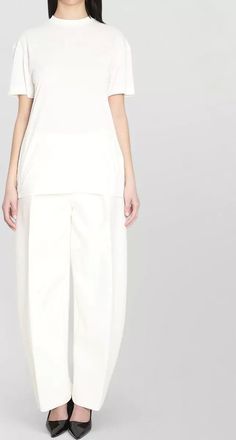 Jacquemus jersey top exposed back ribbed crewneck