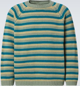 Bode Mossy Glen striped wool sweater