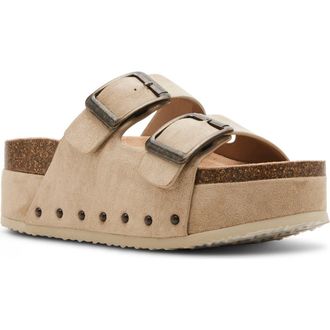 Madden Girl Babess Slide Sandal in Taupe Fab at Nordstrom Rack, Size 6.5