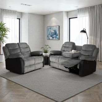 Seconique Roma 3+2 Recliner Suite in Grey