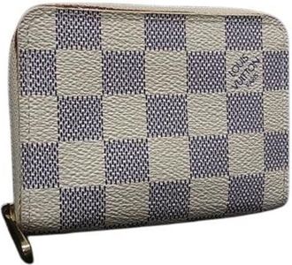 Louis Vuitton Damier Azur White Damier Azur Coin Purse/Coin Case (Pre-Owned)