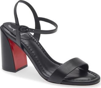 Christian Louboutin Miss Jane Sandal in Black/black at Nordstrom, Size 39.5
