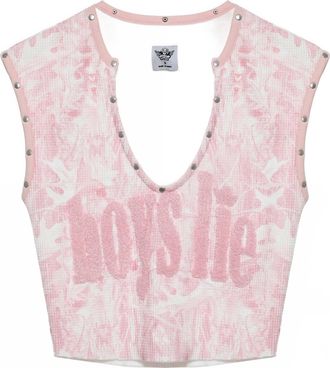 Boys Lie Womens Manhunt Rebel Tank In Pink