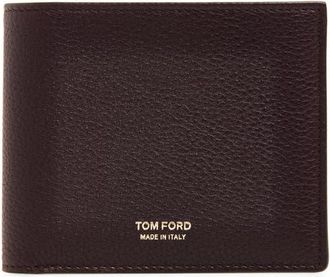 Tom Ford T-Line Soft Grain Leather Bifold Wallet in Oxblood at Nordstrom