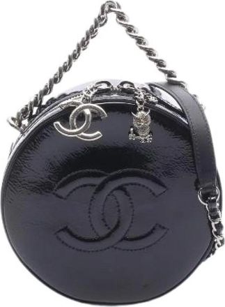 Chanel Pre-owned Coco Mark Patent Leather 2way Handbag - Dames - Vintage Schoudertas - Zwart - ONE Size - Leer - Vintage