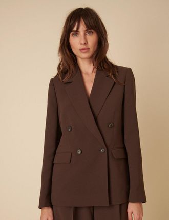 Nobody's Child Brown Double Breasted Blazer