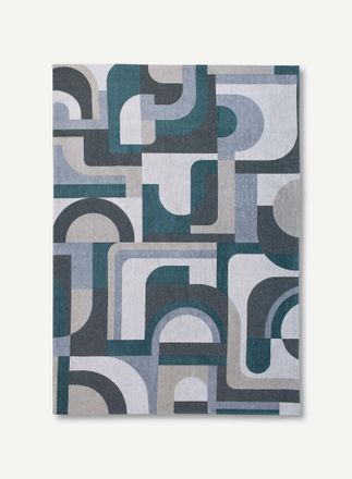 Louis De Poortere Dise&ntilde;o De M&oacute;dulos - Alfombra Geom&eacute;trica Nuance - Fabricada En B&eacute;lgica - Acabado A Mano - Antideslizante Natural - 100% Poli&eacute;ster - Verde Morris - 280 