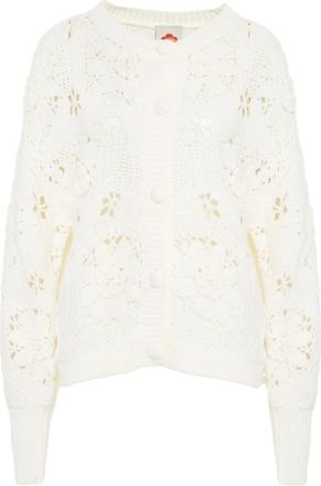 Farm Rio Elegante Gebreide Bianco Aw 25 Vest - Dames - Vesten - Wit - S - Truien & Vesten