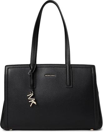 Michael Kors Laila Medium Tote Tote Womens Handbags Black, Leather/Polyester
