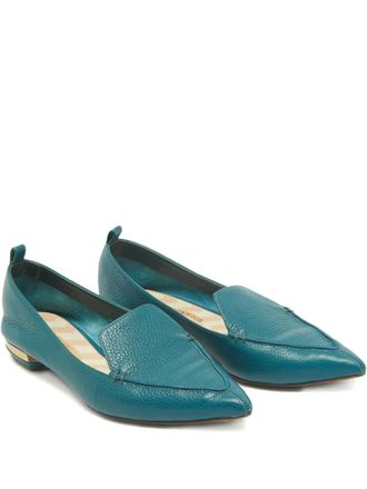 Nicholas Kirkwood Leren loafers met puntige neus - Blauw