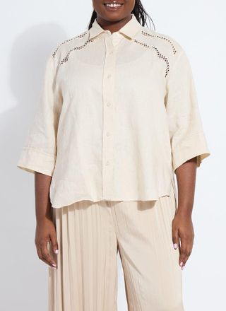 Lyss&eacute; Roxanna Embroidered Shirt Curvy