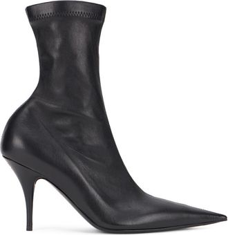 Balenciaga Black Solid Pointed Boots