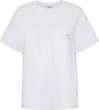 Elisabetta Franchi Mujer, Camisetas, Blanco, Talla: S