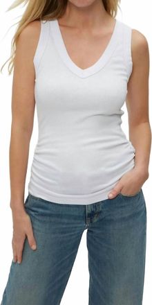 Michael Stars Blanche Ribbed Tank Top In White