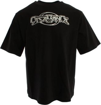 Casablanca Oversized T-shirt - Heren - T-shirts - Zwart - M - Katoen - Tops
