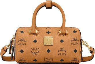 MCM Boston Tas in Visetos - Dames - Handtassen - Bruin - ONE Size - Katoen - Tassen