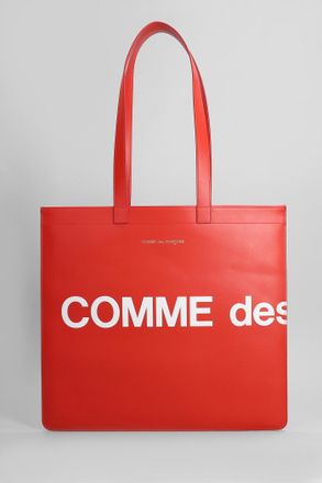 Comme Des Garçons Tote In Red Leather