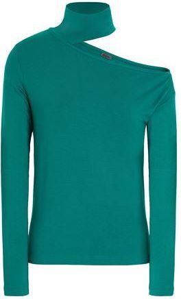 8 by YOOX VISCOSE CUT-OUT L/SLEEVE TOP
