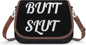 Generic Butt Slut Womens Crossbody Bag Fashion Shoulder Handbags Message Tote Bag with Adjustable Strap
