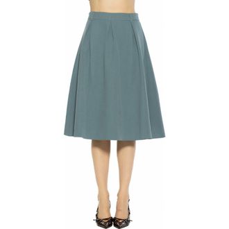 Alexia Admor Camille Pleated Midi Skirt in Teal at Nordstrom Rack, Size 14