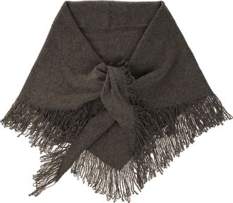 Rebecca Minkoff Knitted Triangle Scarf Wrap with Fringe