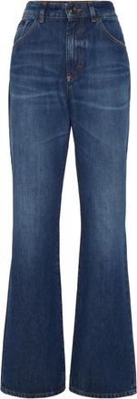 Philipp Plein Straight Fit Jeans - Dames - Flared Jeans - Blauw - W24 - Katoen - Jeans