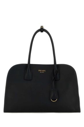 Prada Black Logo Medium Tote