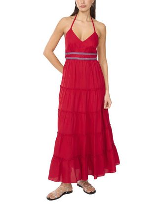 Vince Camuto V Neck Tiered Maxi Dress