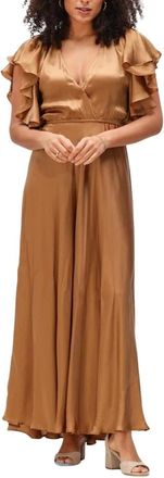 Mes Demoiselles... Kleedjes, Dames, Bruin, L, Cascais Maxi Jurk