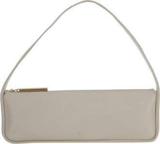 Khaite Kalfsleren Tas met Art Deco Rits - Dames - Handtassen - Wit - ONE Size - Leer - Tassen