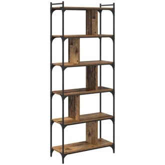 vidaXL Bookcase Old wood 76 x 32 x 192 cm Engineered wood vidaXL
