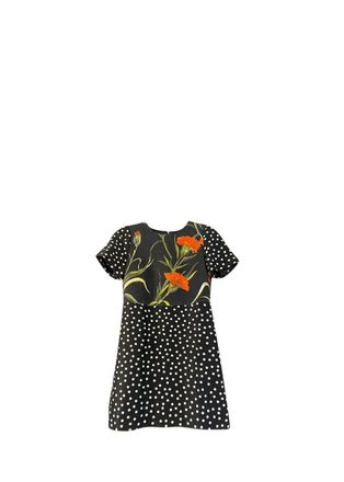 Dolce & Gabbana Floral & Polka Dot Print Dress Size 42
