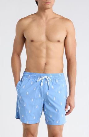 Trunks Surf & Swim Co. Sano 6.5-Inch Swim Shorts in Denim Blue at Nordstrom Rack, Size X-Large