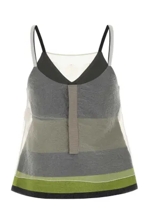 Marni Wool with Sequin Embellishment Tank Top - Gray