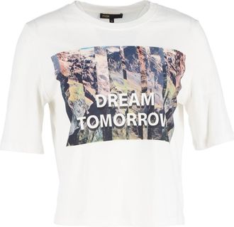 Maje Dream Tomorrow Graphic t-shirt in White Cotton