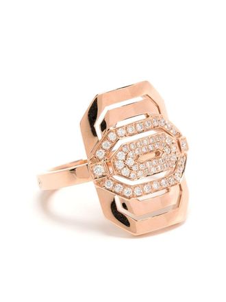 Statement 18kt rose gold Mini My Way diamond cocktail ring