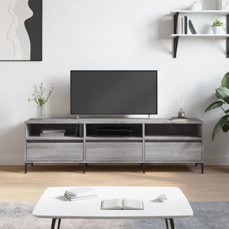 Berkfield Home TV Cabinet Grey Sonoma 150x30x44.5 cm Engineered Wood