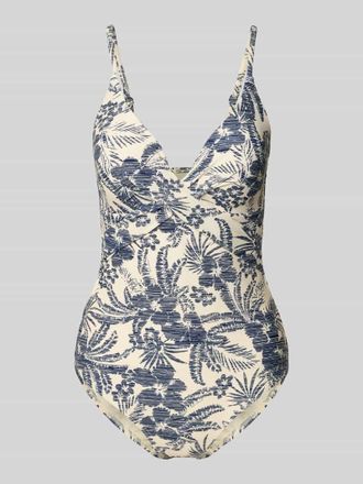Barts Badeanzug mit floralem Allover-Motiv-Print Modell Tuala in Offwhite, Gr&ouml;&szlig;e 44