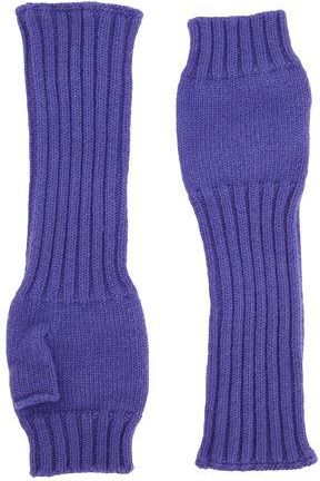 8 by YOOX RECYCLED WOOL FINGERLESS CABLE KNIT LONG GLOVES