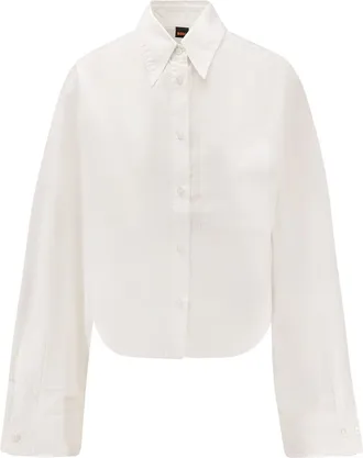 HUGO BOSS Womens Shirt Boskota Cotton White